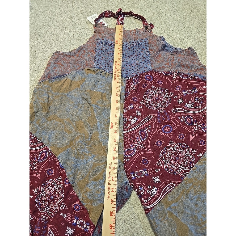 Sacred Threads Multicolor Patchwork Jumpsuit Over… - image 9